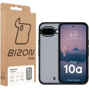 Etui Bizon Case Angelo do Google Pixel 10a przydymione z czarną ramką