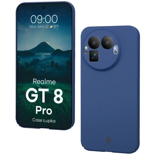 Etui Bizon Case Łupka do Realme GT 8 Pro niebieskie