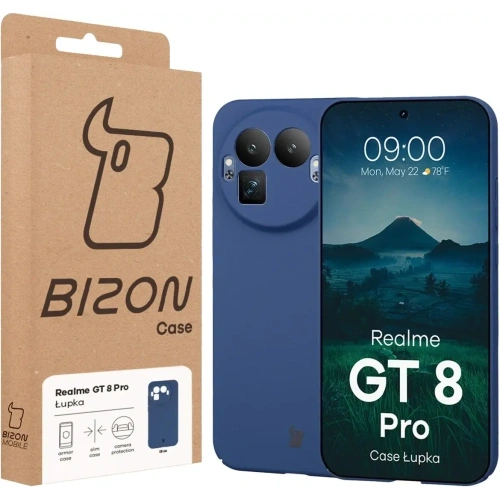 Etui Bizon Case Łupka do Realme GT 8 Pro niebieskie