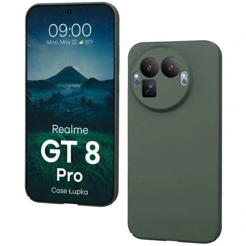 Etui Bizon Case Łupka do Realme GT 8 Pro zielone