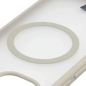 Etui z pierścieniem magnetycznym Bizon Case MatteO do Google Pixel 10a przydymione-beżowe