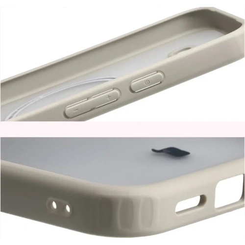 Etui z pierścieniem magnetycznym Bizon Case MatteO do Google Pixel 10a przydymione-beżowe