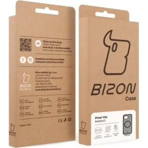 Etui z pierścieniem magnetycznym Bizon Case MatteO do Google Pixel 10a przydymione-czarne