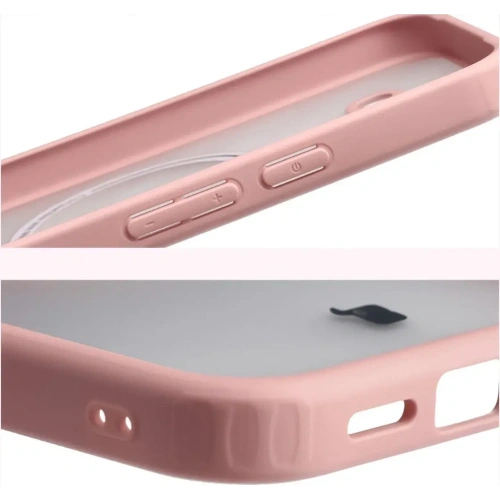 Etui z pierścieniem magnetycznym Bizon Case MatteO do Google Pixel 10a przydymione-jasnoróżowe