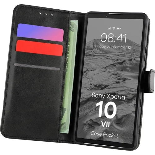 Etui z klapką Bizon Case Pocket do Sony Xperia 10 VII czarne