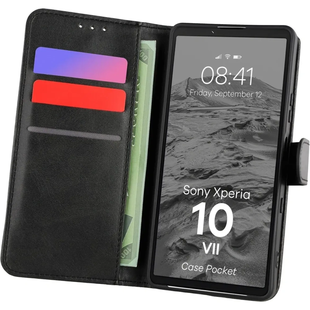 Etui z klapką Bizon Case Pocket do Sony Xperia 10 VII czarne