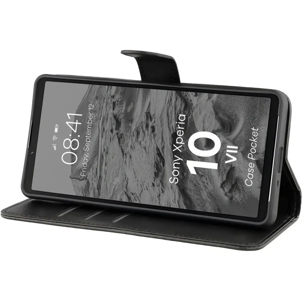 Etui z klapką Bizon Case Pocket do Sony Xperia 10 VII czarne
