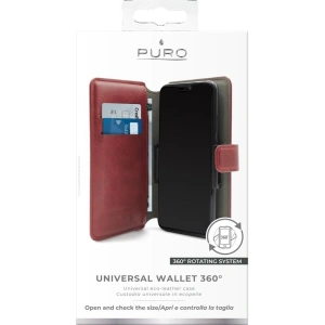 Hurtownia GSM - PURO Universal Wallet - Universelles 360° drehbares Case mit Kartenfächern, Größe XL (rot) - PUR322RED - {ean13} - Hurt