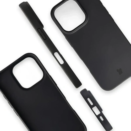 Etui z recyklingu Bizon Case ReLeaf do Apple iPhone 16 Pro czarne