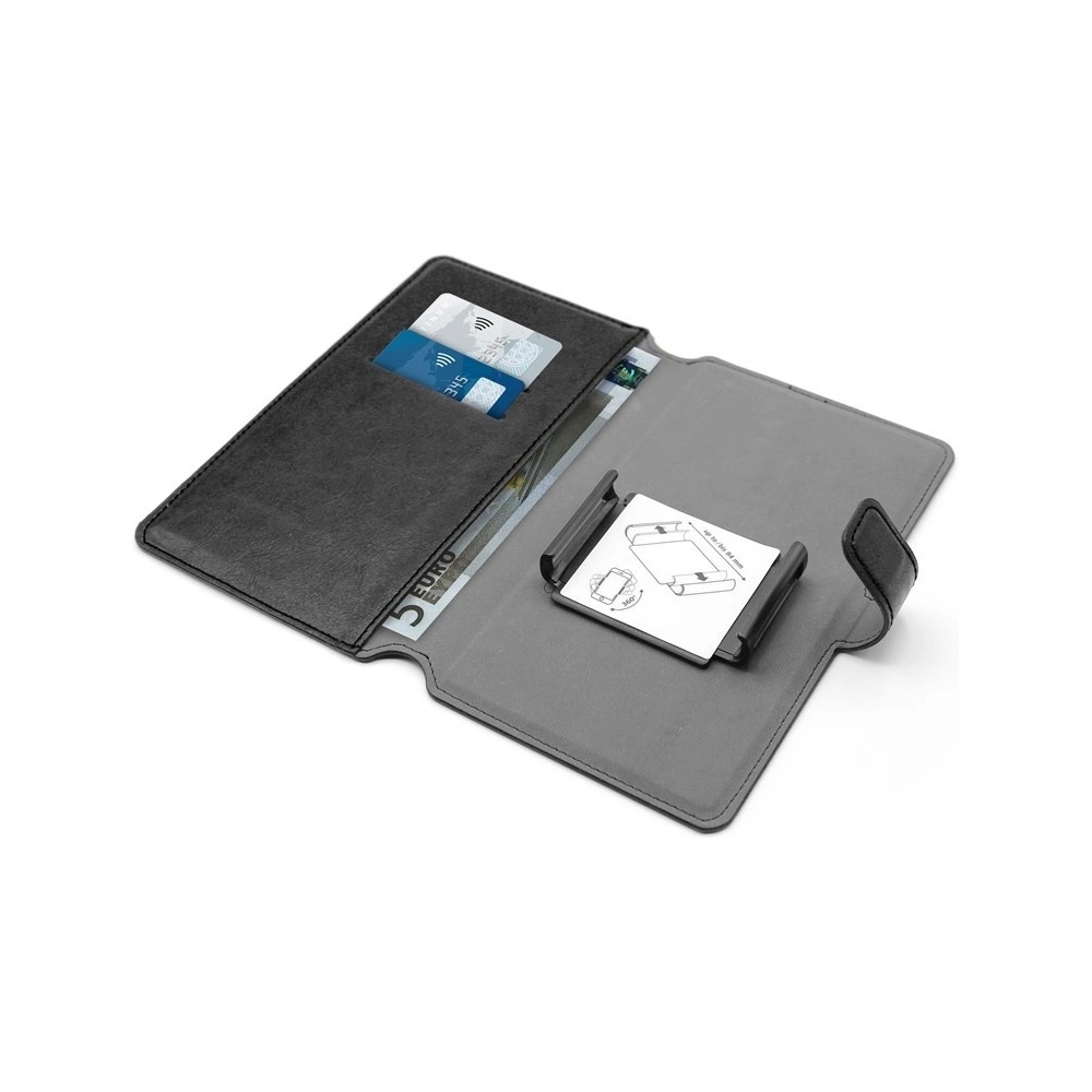 Hurtownia GSM - PURO Universal Wallet - Univerzální otočné pouzdro 360° s kapsami na karty, velikost XXL (černé) - PUR323BLK - {ean13} - Hurt