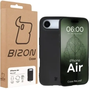 Etui z recyklingu Bizon Case ReLeaf do Apple iPhone Air czarne
