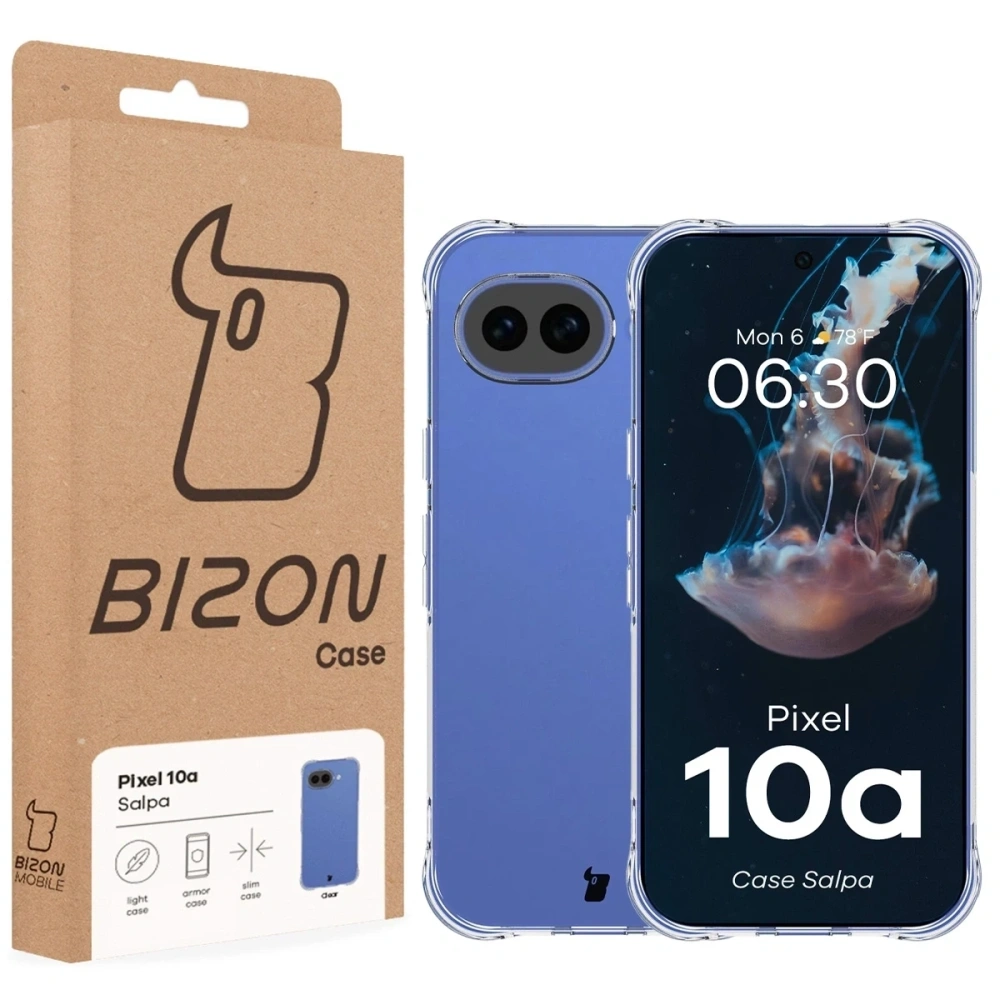 Elastyczne etui Bizon Case Salpa do Google Pixel 10a przezroczyste