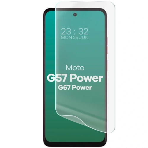Folia hydrożelowa na ekran Bizon Glass Hydrogel Front do Moto G57 Power / G67 Power