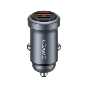 Ładowarka samochodowa USAMS CC322 30W USB-A USB-C tarnish