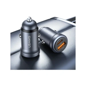 Ładowarka samochodowa USAMS CC322 30W USB-A USB-C tarnish