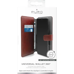 Hurtownia GSM - PURO Universal Wallet - Universelles 360° drehbares Case mit Kartenfächern, Größe XXL (rot) - PUR325RED - {ean13} - Hurt
