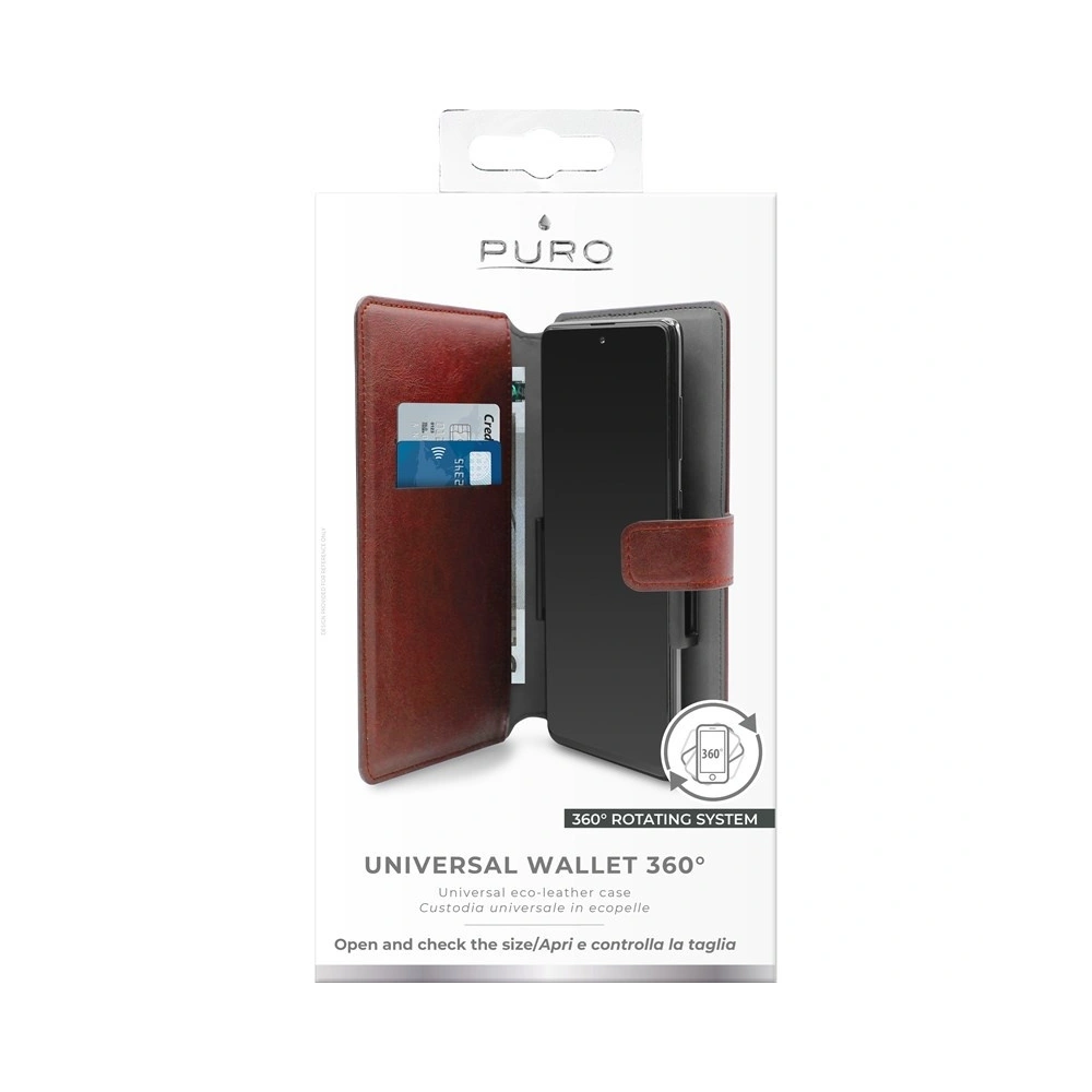 Hurtownia GSM - PURO Universal Wallet - Univerzální otočný obal 360° s kapsami na karty, velikost XXL (červený) - PUR325RED - {ean13} - Hurt