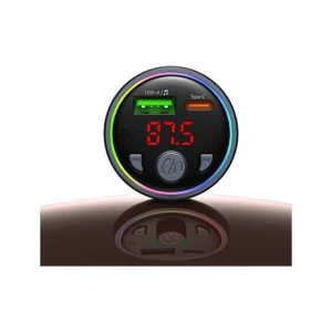 Ładowarka samochodowa USAMS CC328 30W USB-A USB-C Bluetooth FM tarnish