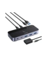 Przełącznik switch UGREEN CM691 USB-C 2x4 out (szary)