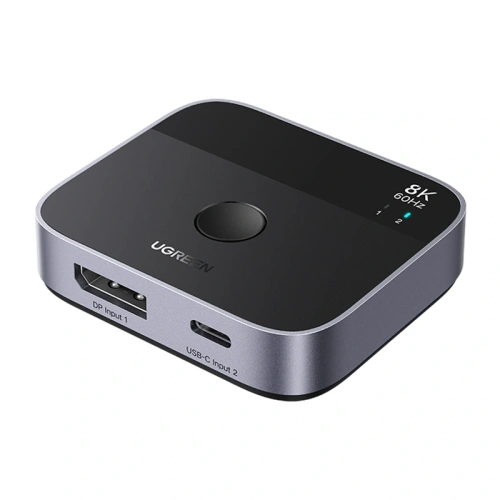 Adapter DisplayPort do USB-C UGREEN AW701, przełącznik 2w1 out