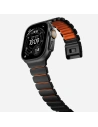 Pasek NOMAD Stratos band tytanowa bransoleta do Apple Watch 49mm z FKM (black titanium, ultra orange FKM)
