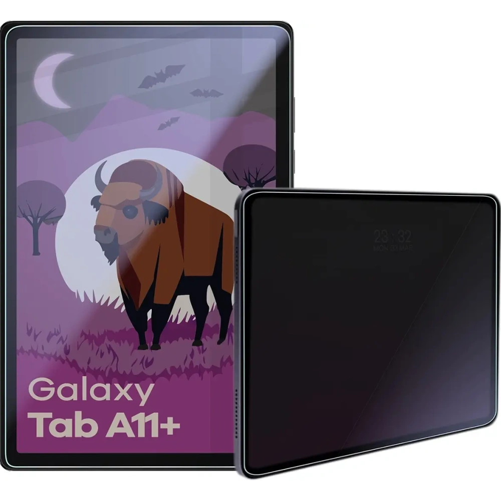 Prywatyzujące szkło hybrydowe Bizon Glass Tab Mule Shadow do Samsung Galaxy Tab A11+ Plus matowe