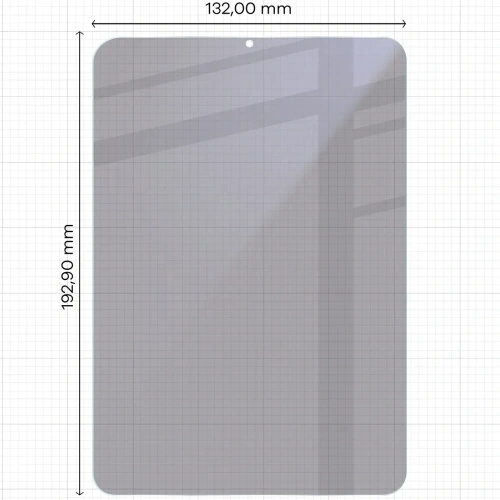 Prywatyzujące szkło hybrydowe Bizon Glass Tab Mule Shadow do Apple iPad Mini 7 2024 matowe