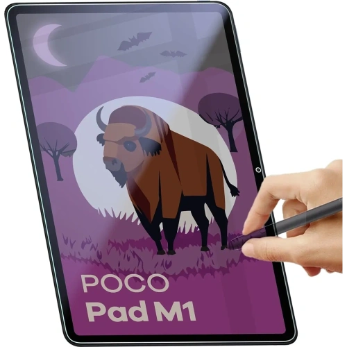 Prywatyzujące szkło hybrydowe Bizon Glass Tab Mule Shadow do Xiaomi Poco Pad M1 matowe