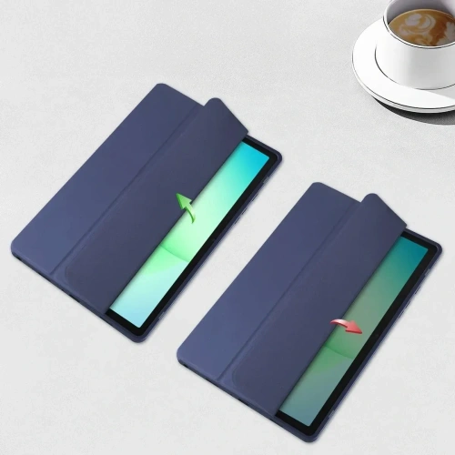 Etui z klapką Bizon Case Tab Clear Matt do Samsung Galaxy Tab A11+ Plus / A9+ Plus granatowe