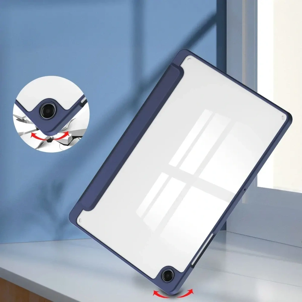 Etui z klapką Bizon Case Tab Clear Matt do Samsung Galaxy Tab A11+ Plus / A9+ Plus granatowe