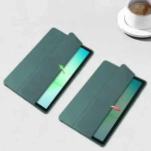 Etui z klapką Bizon Case Tab Clear Matt do Samsung Galaxy Tab A11+ Plus / A9+ Plus ciemnozielone