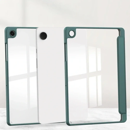 Etui z klapką Bizon Case Tab Clear Matt do Samsung Galaxy Tab A11+ Plus / A9+ Plus ciemnozielone