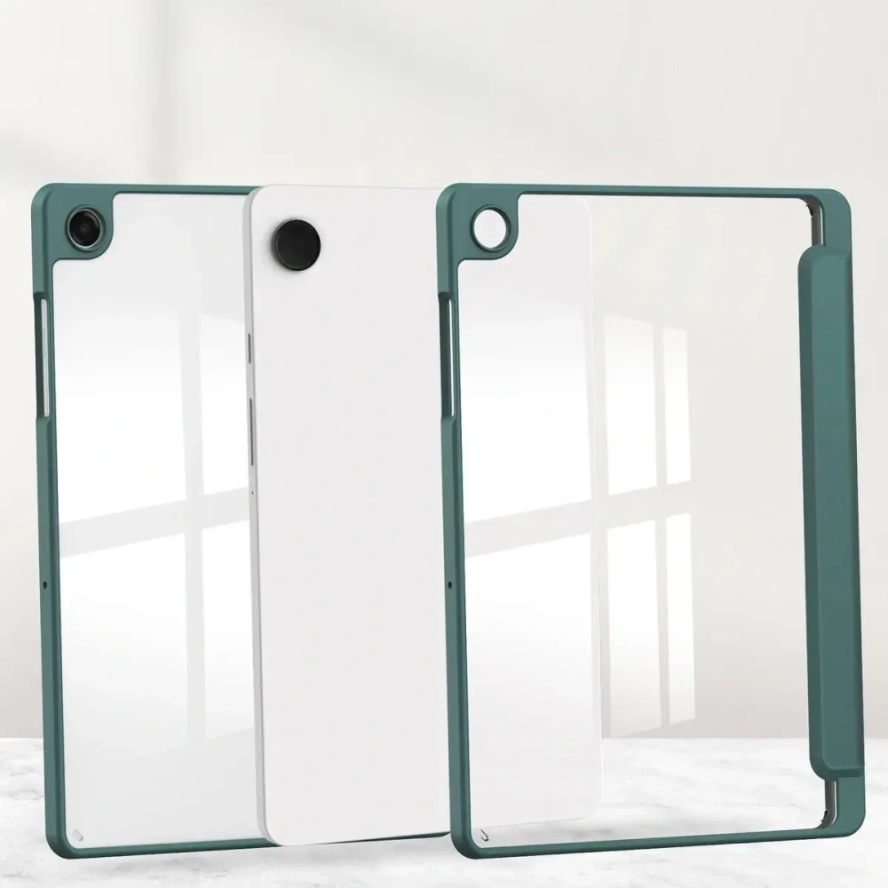 Etui z klapką Bizon Case Tab Clear Matt do Samsung Galaxy Tab A11+ Plus / A9+ Plus ciemnozielone