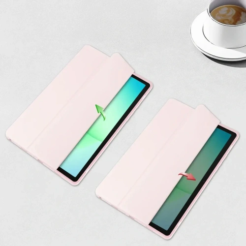 Etui z klapką Bizon Case Tab Clear Matt do Samsung Galaxy Tab A11+ Plus / A9+ Plus różowe