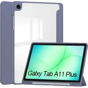 Etui z klapką Bizon Case Tab Clear Matt do Samsung Galaxy Tab A11+ Plus / A9+ Plus lawendowe