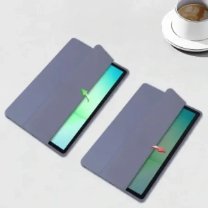 Etui z klapką Bizon Case Tab Clear Matt do Samsung Galaxy Tab A11+ Plus / A9+ Plus lawendowe