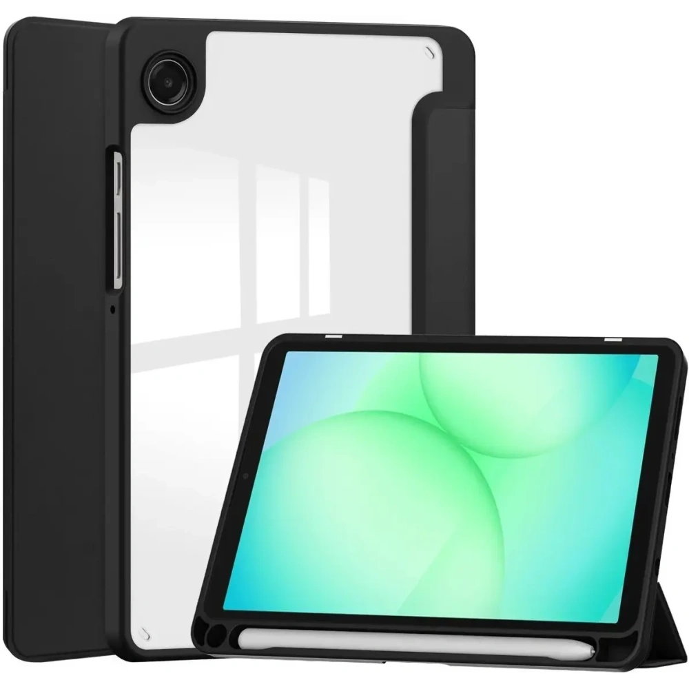 Etui z klapką Bizon Case Tab Clear Matt do Samsung Galaxy Tab A11 / A9 czarne