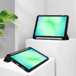 Etui z klapką Bizon Case Tab Clear Matt do Samsung Galaxy Tab A11 / A9 czarne