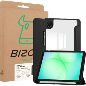 Etui z klapką Bizon Case Tab Clear Matt do Samsung Galaxy Tab A11 / A9 czarne