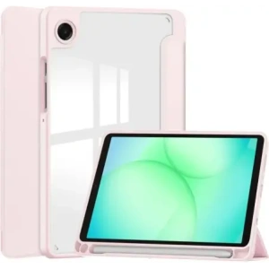 Etui z klapką Bizon Case Tab Clear Matt do Samsung Galaxy Tab A11 / A9 różowe