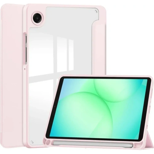 Etui z klapką Bizon Case Tab Clear Matt do Samsung Galaxy Tab A11 / A9 różowe