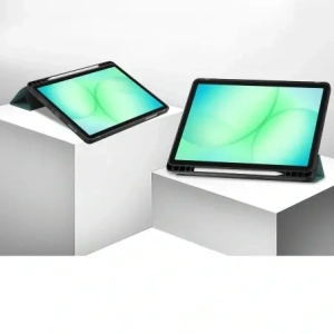 Etui z klapką Bizon Case Tab Lizard do Samsung Galaxy Tab A11+ Plus / A9+ Plus ciemnozielone