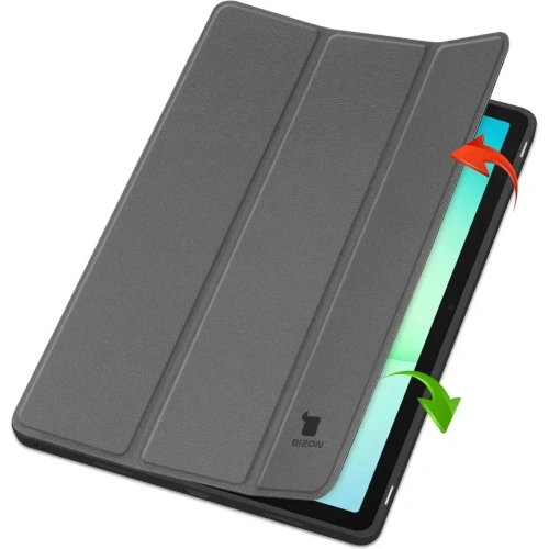 Etui z klapką Bizon Case Tab Lizard do Samsung Galaxy Tab A11+ Plus / A9+ Plus szare