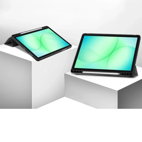 Etui z klapką Bizon Case Tab Lizard do Samsung Galaxy Tab A11+ Plus / A9+ Plus szare