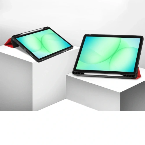 Etui z klapką Bizon Case Tab Lizard do Samsung Galaxy Tab A11+ Plus / A9+ Plus czerwone