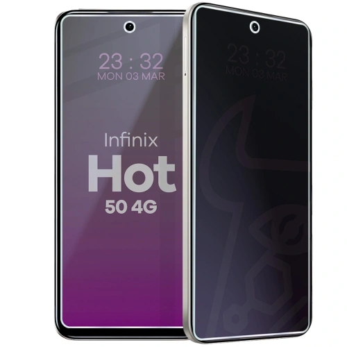 Prywatyzujące szkło hybrydowe Bizon Glass Mule Shadow do Infinix Hot 50 4G matowe
