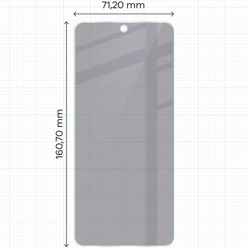 Prywatyzujące szkło hybrydowe Bizon Glass Mule Shadow do Motorola Moto G15 matowe