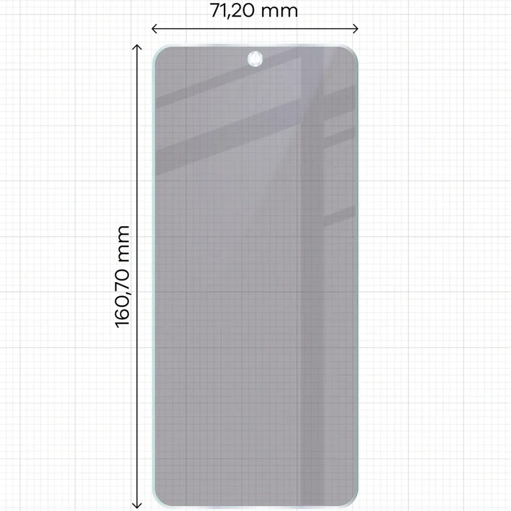 Prywatyzujące szkło hybrydowe Bizon Glass Mule Shadow do Motorola Moto G15 matowe