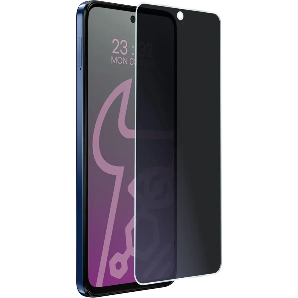 Prywatyzujące szkło hybrydowe Bizon Glass Mule Shadow do Motorola Moto G15 matowe