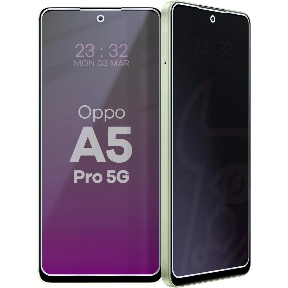 Prywatyzujące szkło hybrydowe Bizon Glass Mule Shadow do Oppo A5 Pro 5G matowe